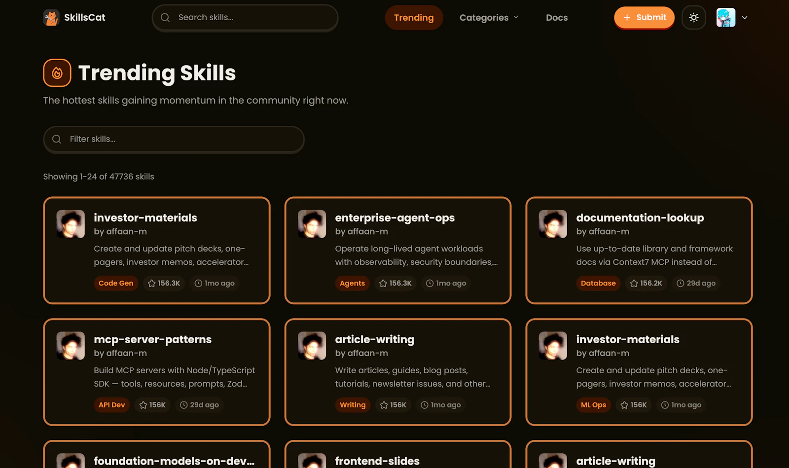 SkillsCat screenshot 2