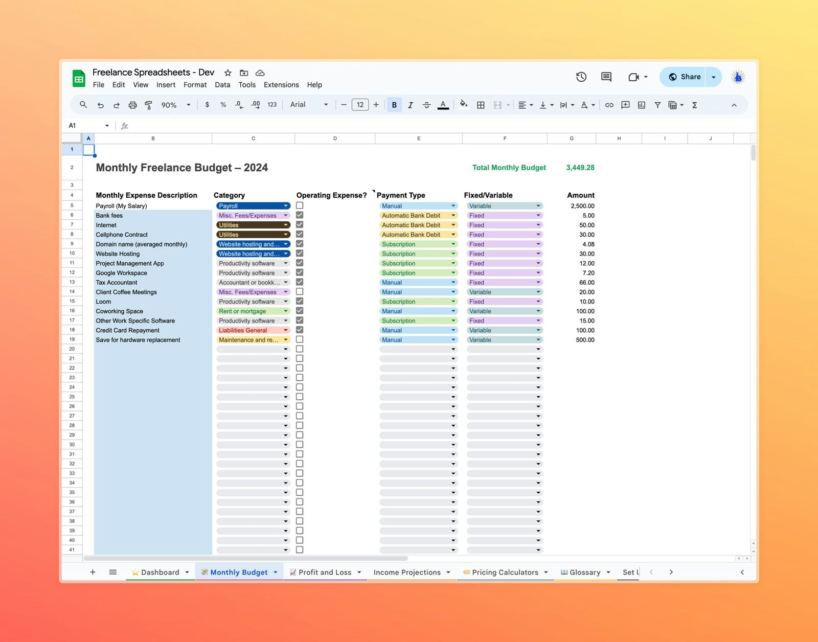 Freelance Spreadsheets - Wrangle your freelancing and run your business like a pro. media 3