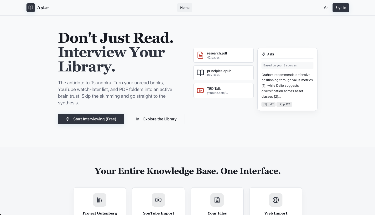 Askr - Main product screenshot demonstrating key features and user interface