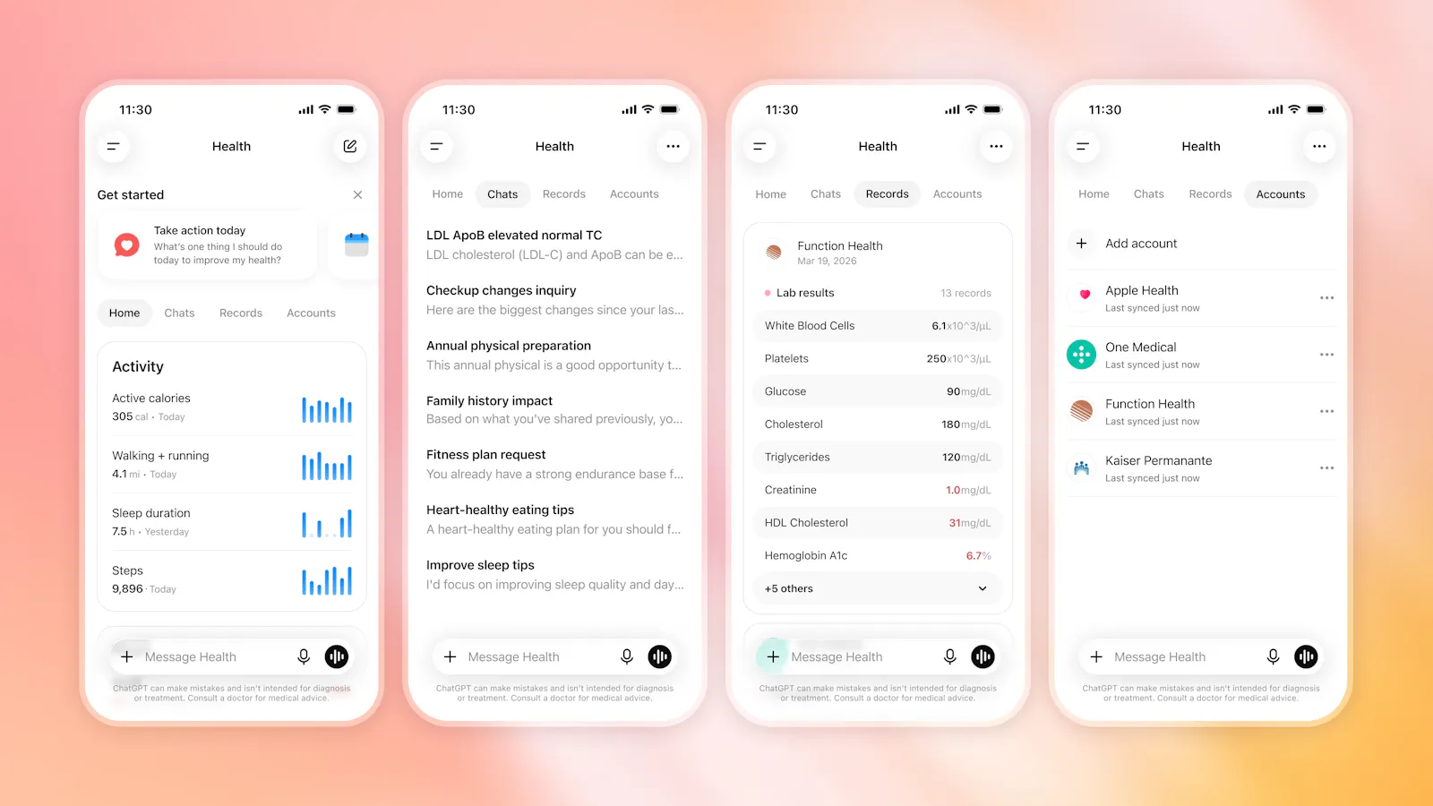 Health in ChatGPT screenshot 5