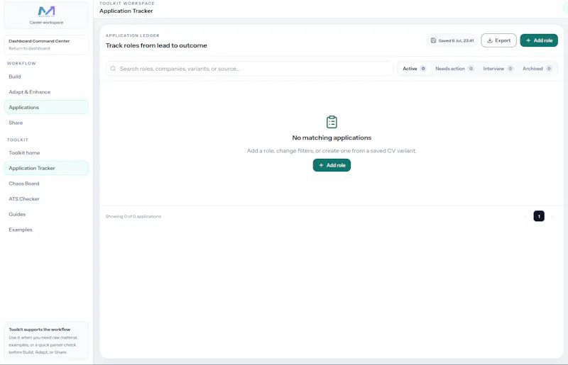 Modern CV screenshot 2