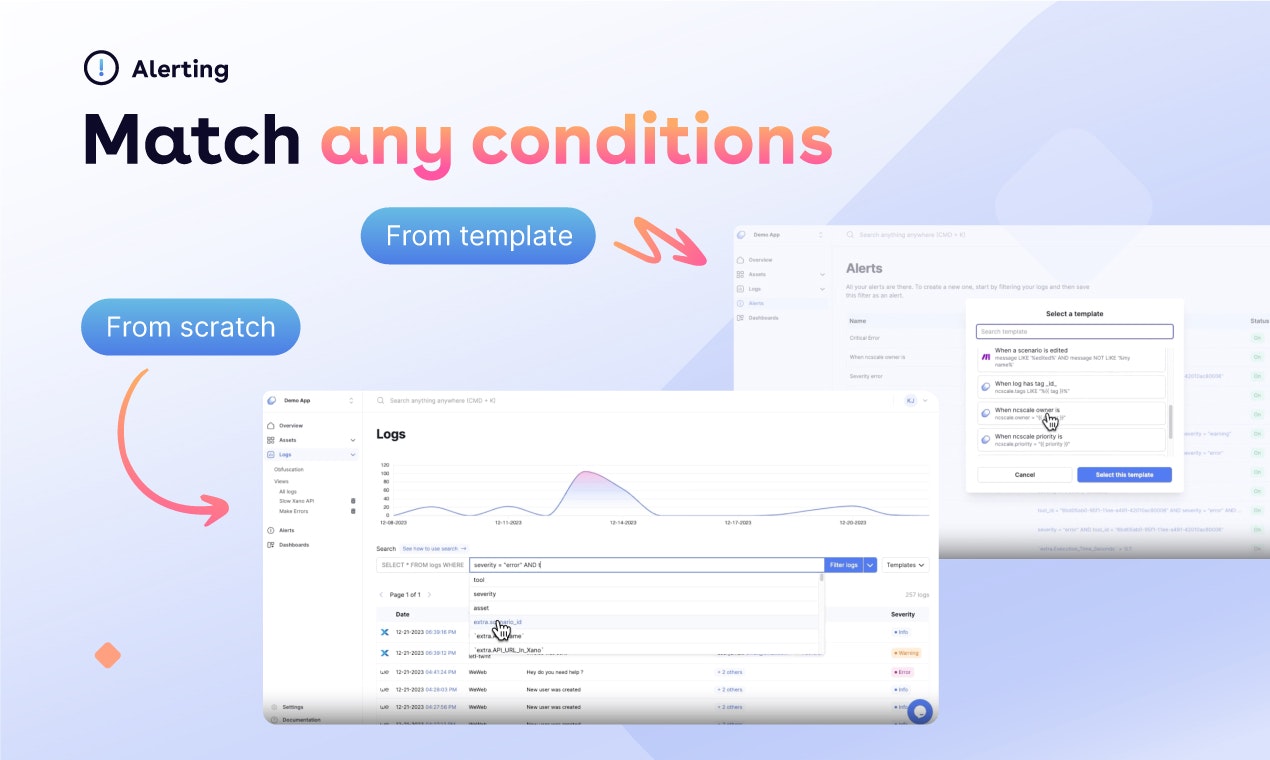 NCScale 2.0 - 코드 없음 Datadog, 1 코드 스택 없음 모니터링을 클릭하십시오. 미디어 6