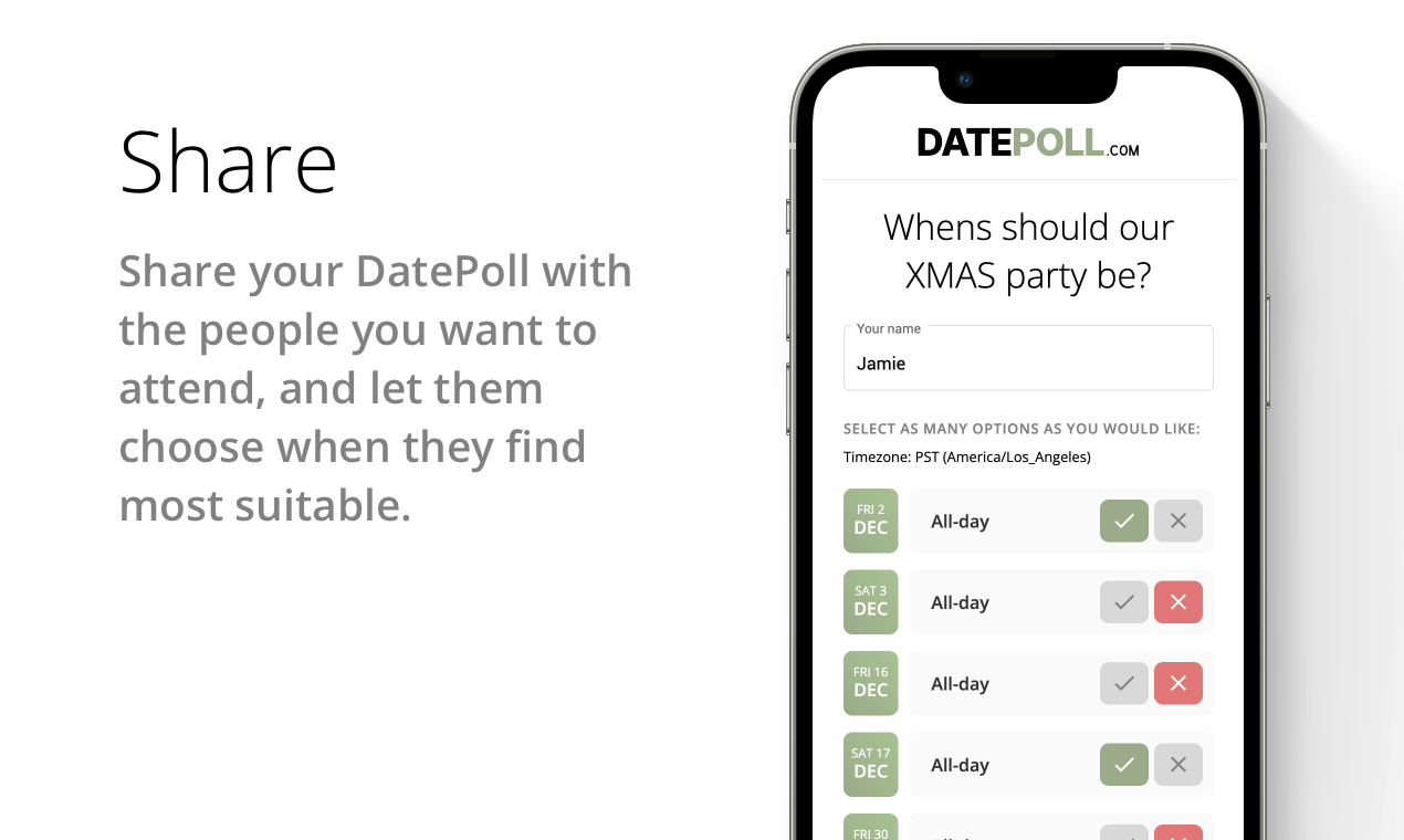 DatePoll.com - 언제 날짜 여론을 결정하는지 모르겠습니다 미디어 2