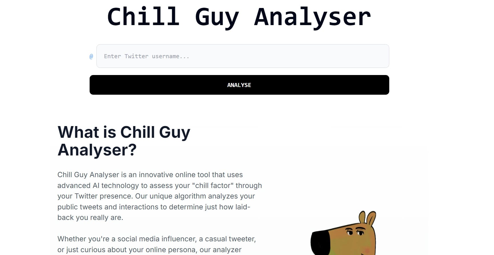 Chill Guy Analyser media 1