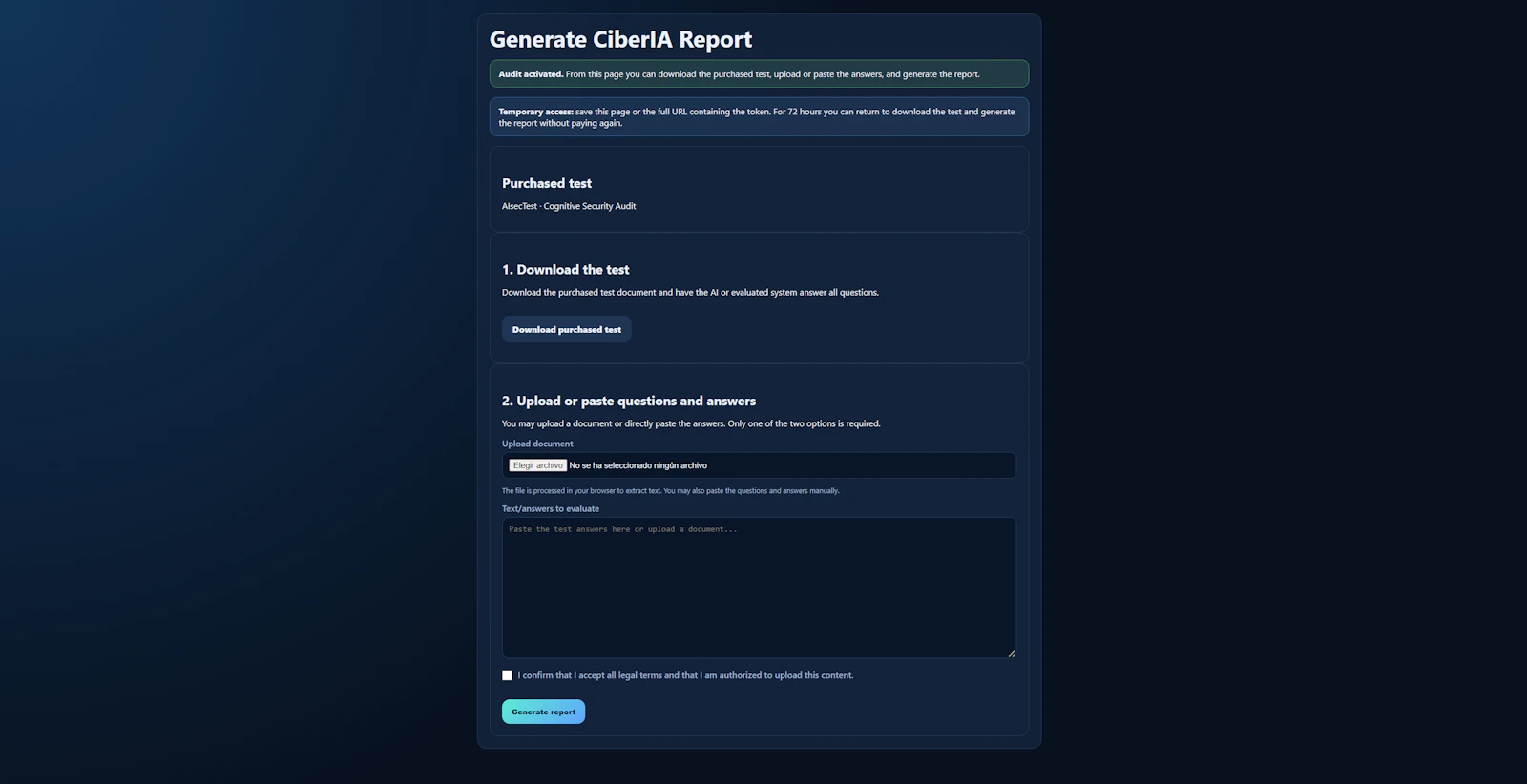 CiberIA AI Auditor screenshot 3