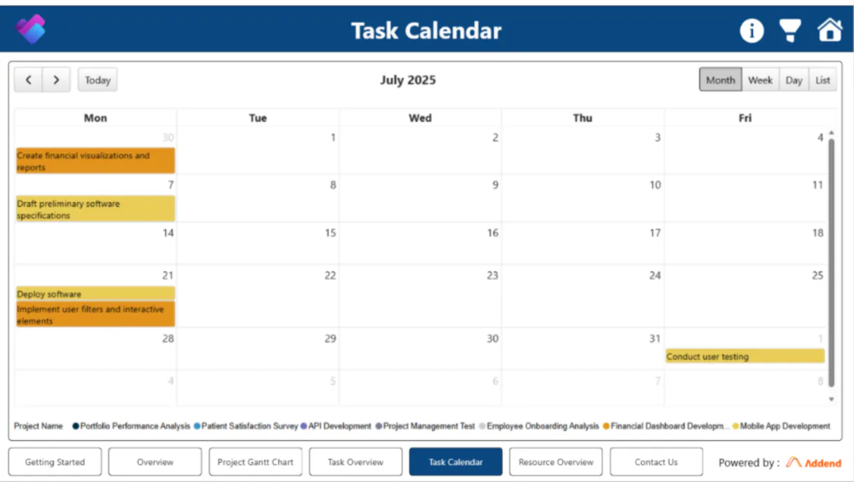 Microsoft Planner Power BI Dashboard gallery image