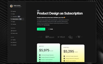Vedant's UX/UI Design Subscription gallery image