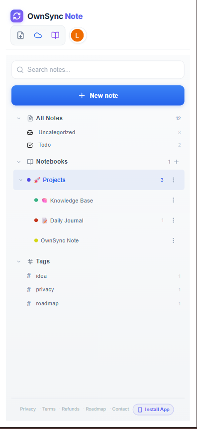 OwnSync Notes gallery image