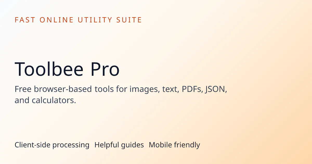 Toolbee Pro 제품 배너