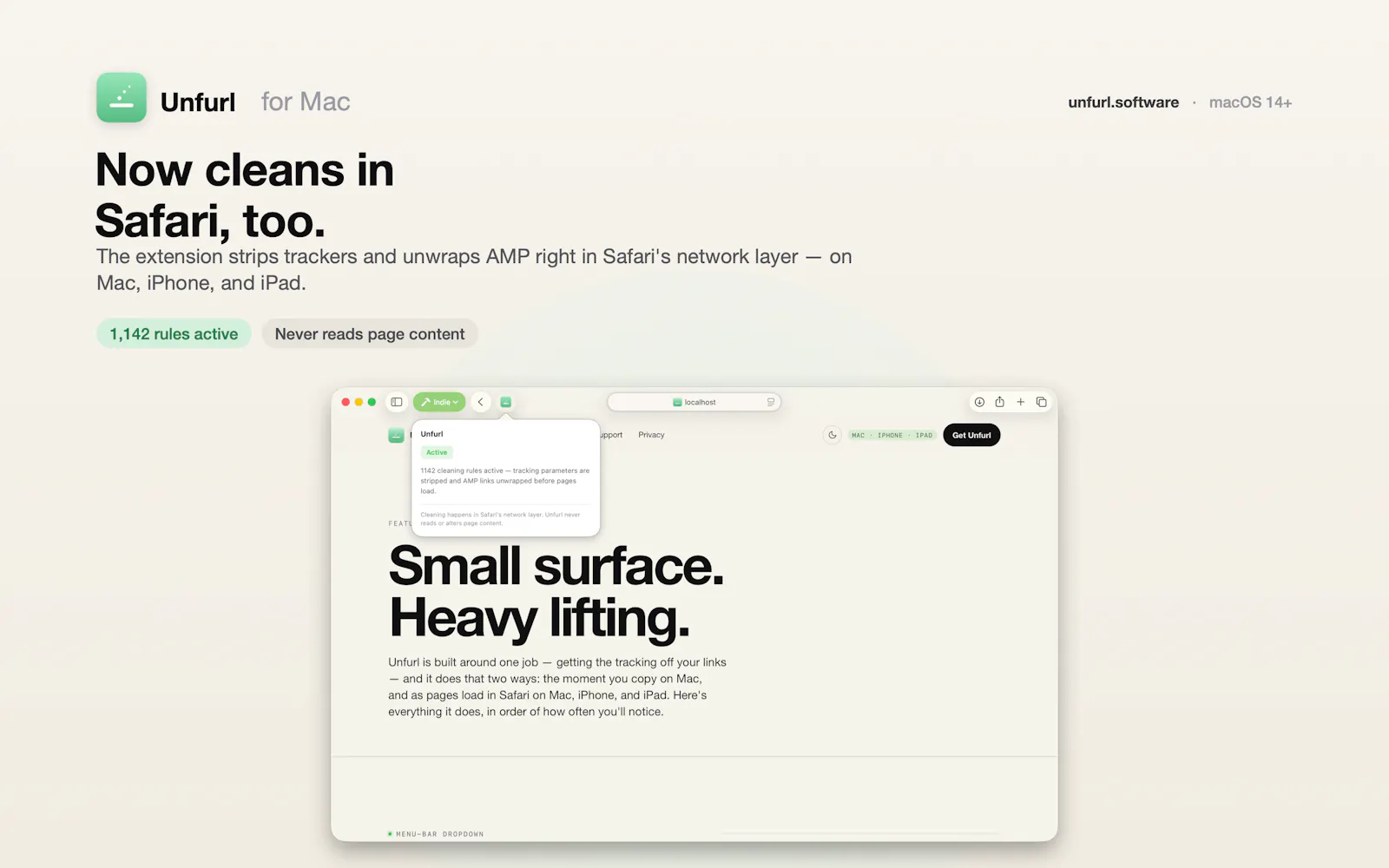 Unfurl — Strip the junk. Keep the link. screenshot 3
