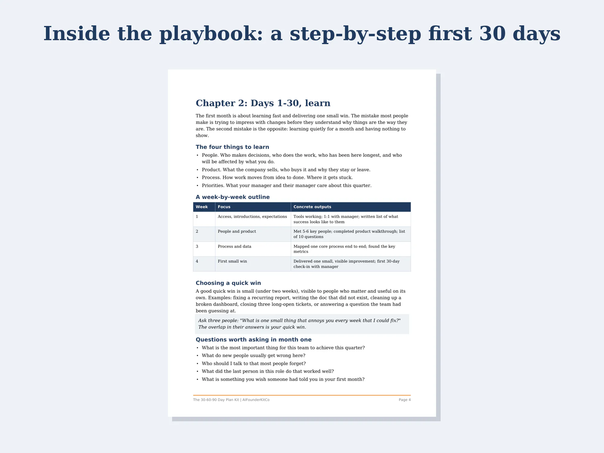 30-60-90 Day Plan Kit gallery image