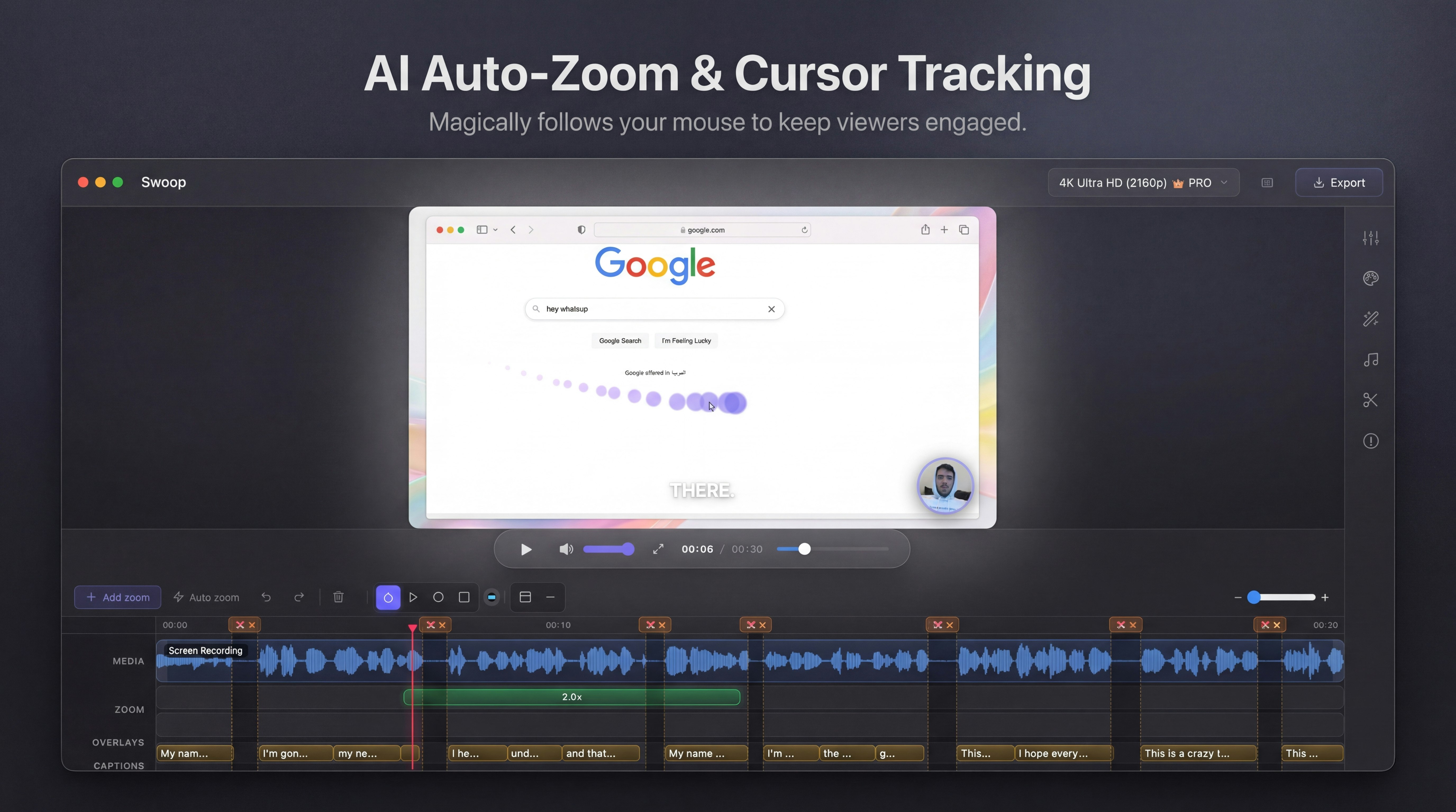 Swoop: AI Screen Recorder + Auto Zoom gallery image