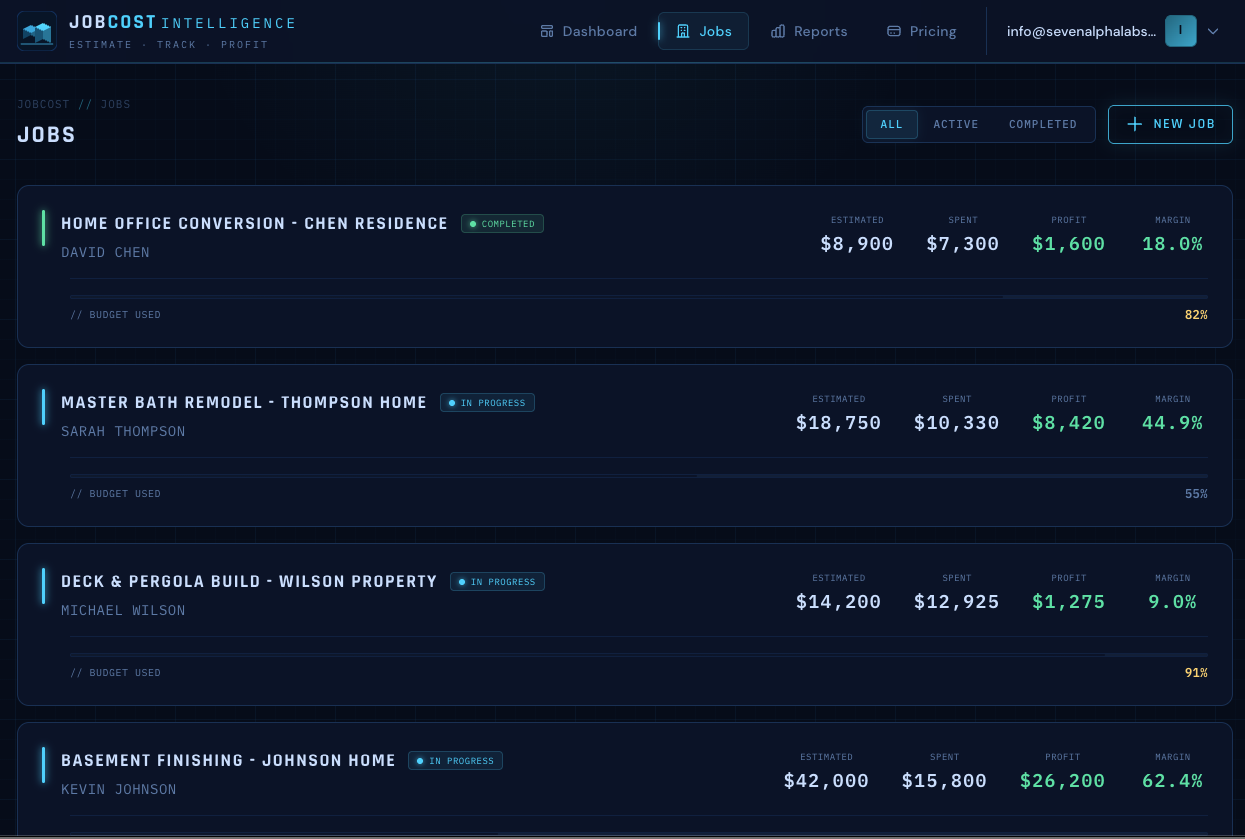 JobCost - Screenshot 4 showing product features and functionality