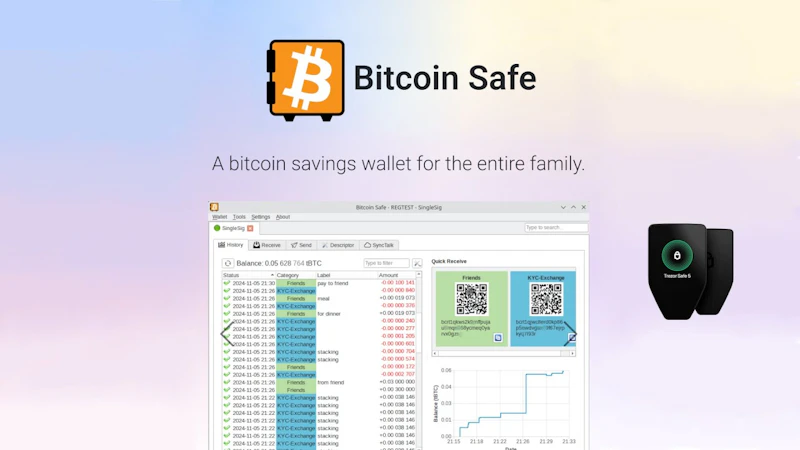 Bitcoin-Safe Desktop Wallet (FOSS) screenshot 1 (video preview)