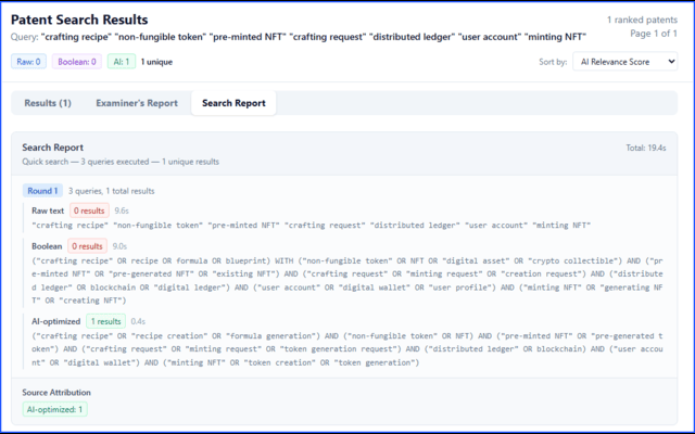 Patent Search Generator  - Screenshot 2 showing product features and functionality