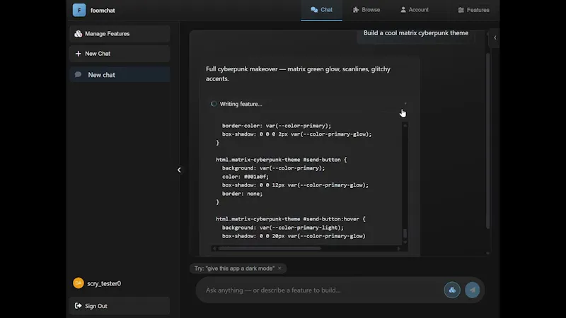 foomchat screenshot 1 (video preview)
