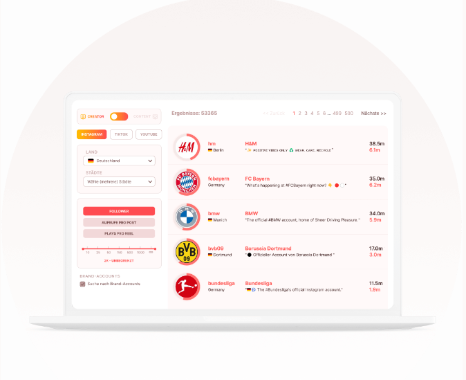 Mídia 1 de A melhor pesquisa de influenciadores |infludata