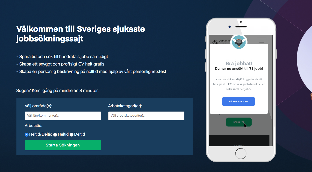 Automated job searching in Sweden gallery image