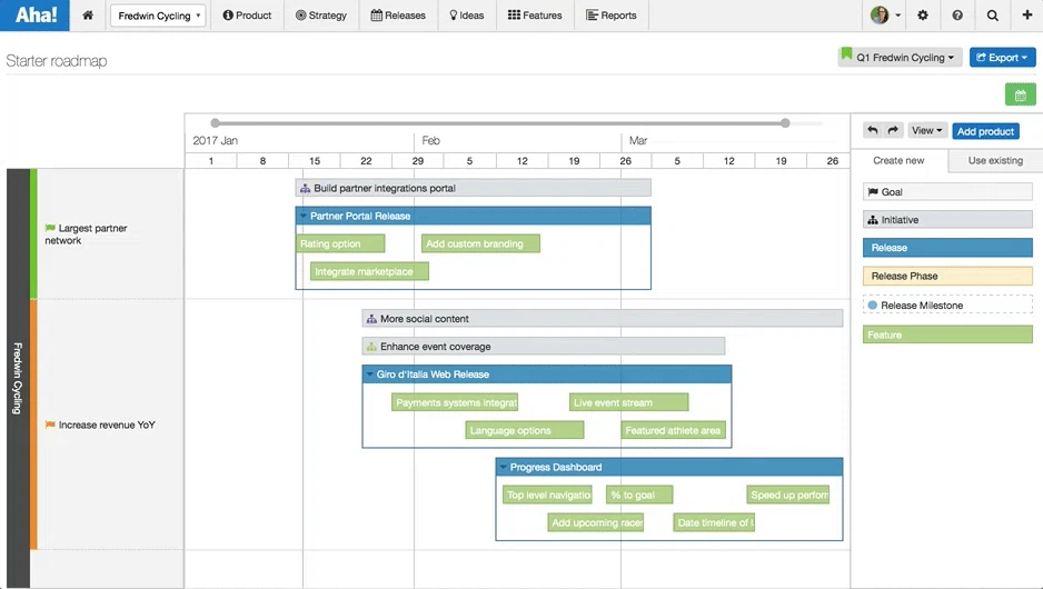 Aha! Starter Roadmap