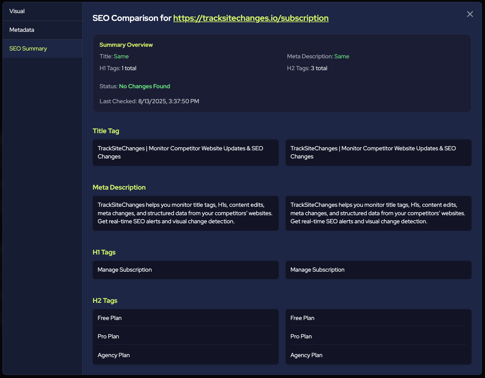 TrackSiteChanges - Monitor competitor website updates in real-time media 4