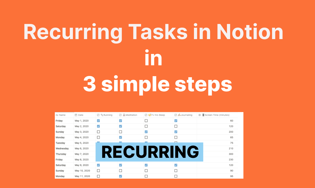 Notion Recurring Tasks