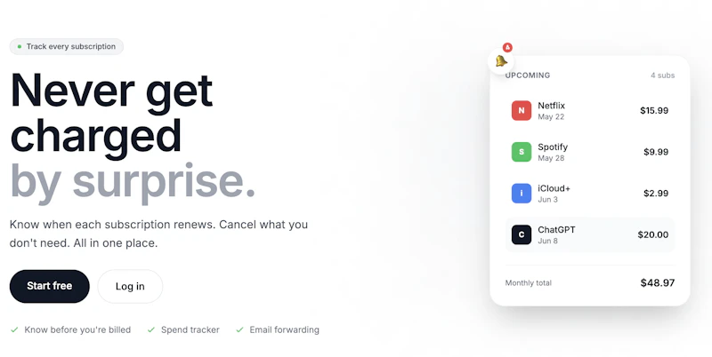 SubAlert screenshot 1
