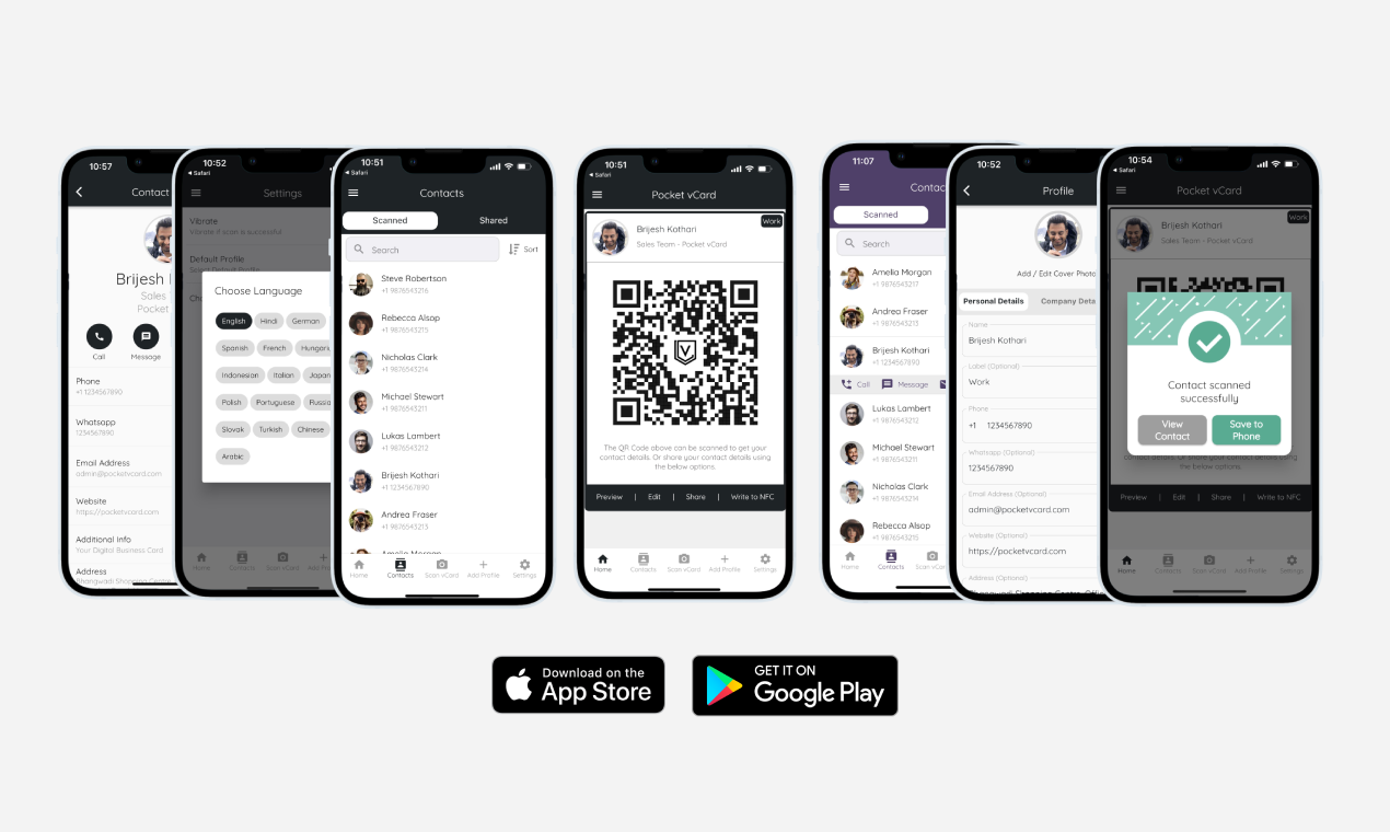 Media Pocket Vcard v3 - Jual kod QR dan kad perniagaan NFC tanpa pengekodan 6