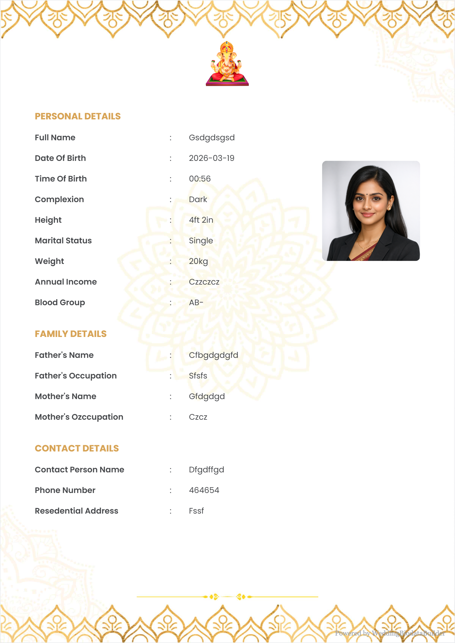 Wedding Biodata Builder gallery image