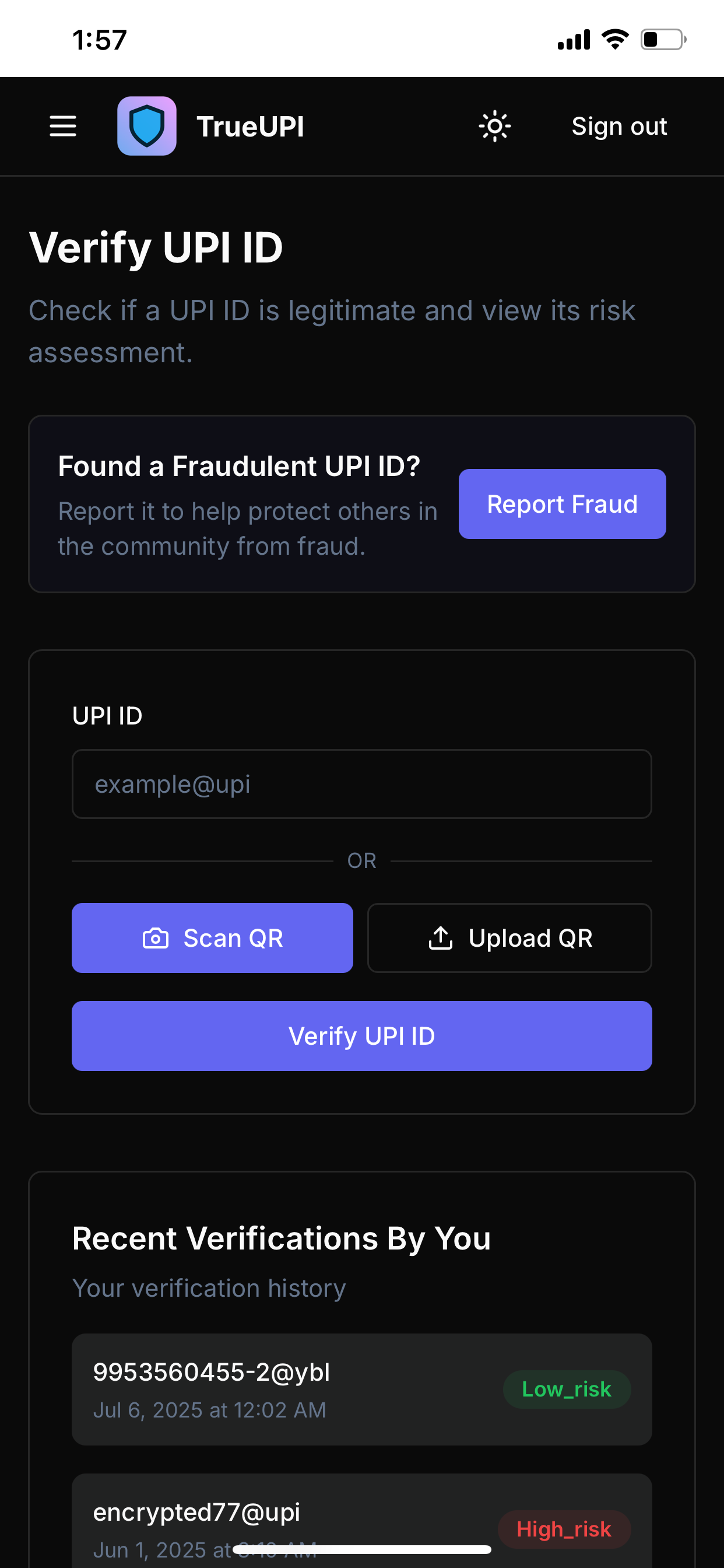 Trueupi - Piattaforma di rilevamento e verifica delle frodi UPI media 5