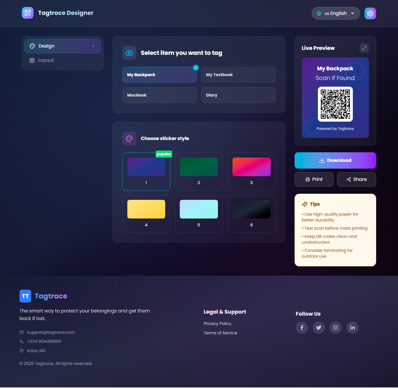 Tagtrace media 2