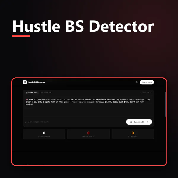 Hustle BS Detector logo