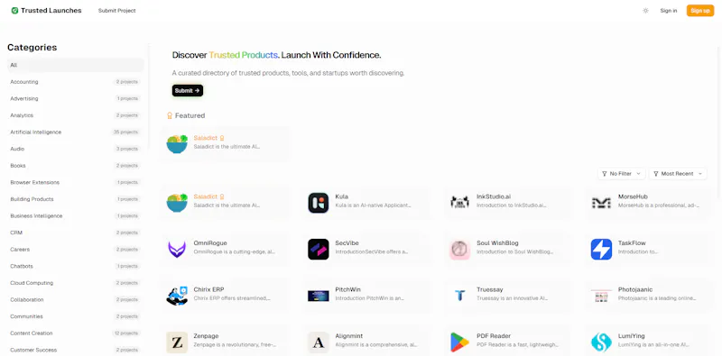 Trusted Launches screenshot 1