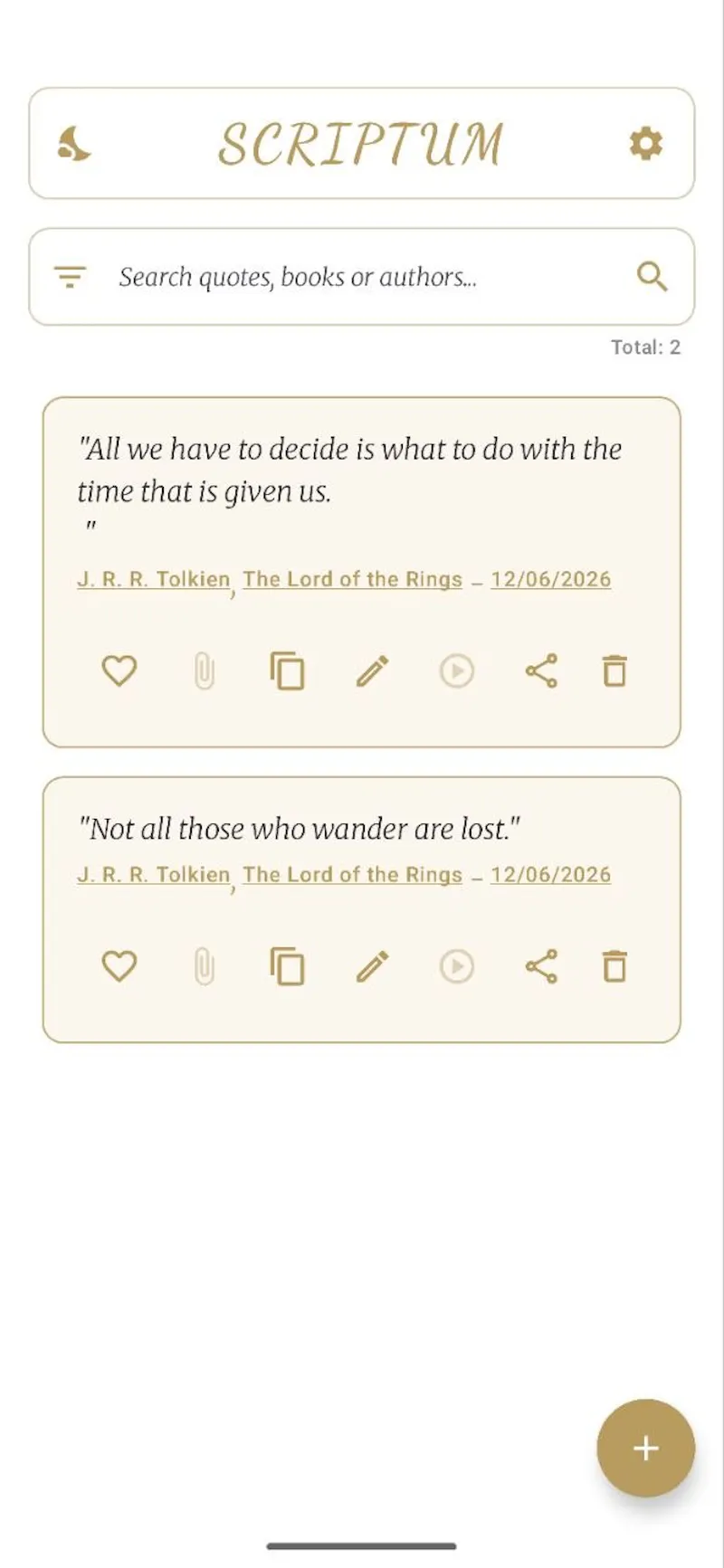 Scriptum: Quotes & Notes screenshot 2