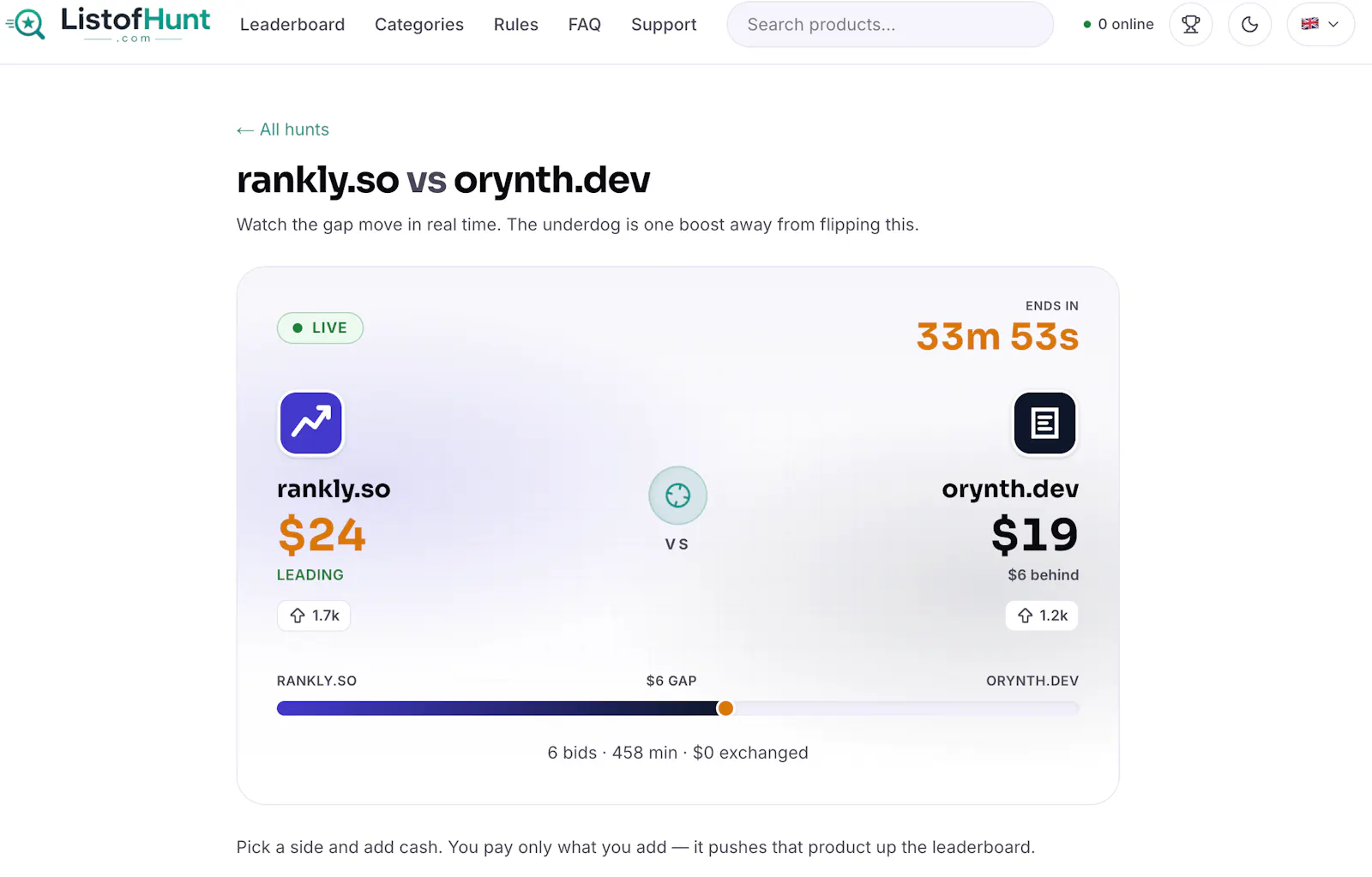 ListofHunt : The internet's front page. screenshot 2