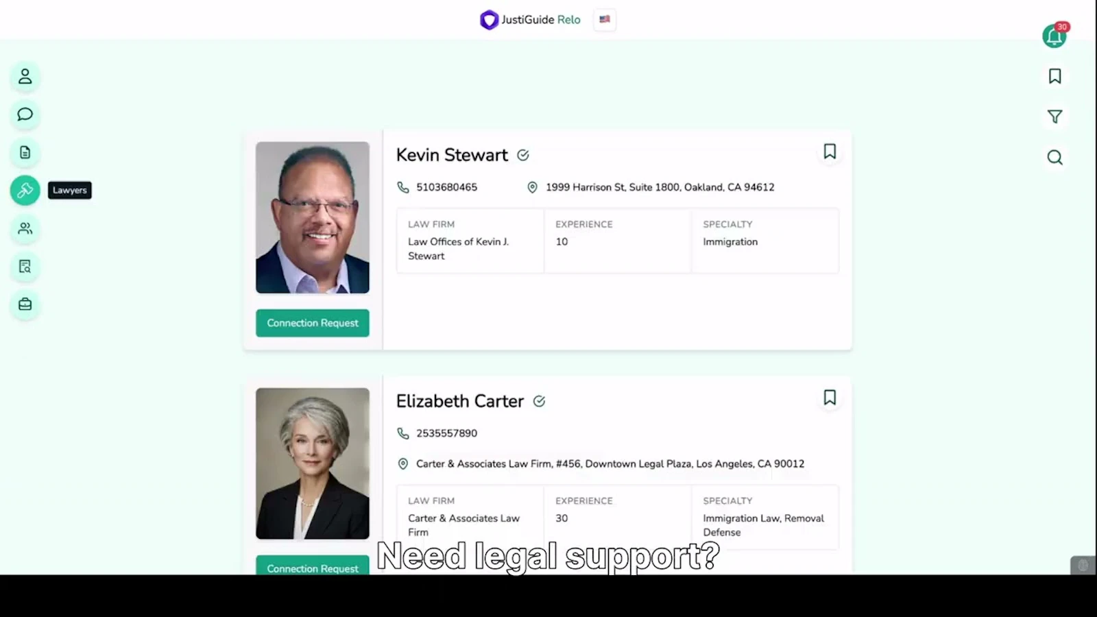 Justiguide screenshot 1 (video preview)