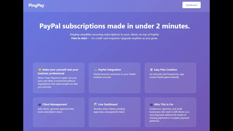 PingPay screenshot 1 (video preview)