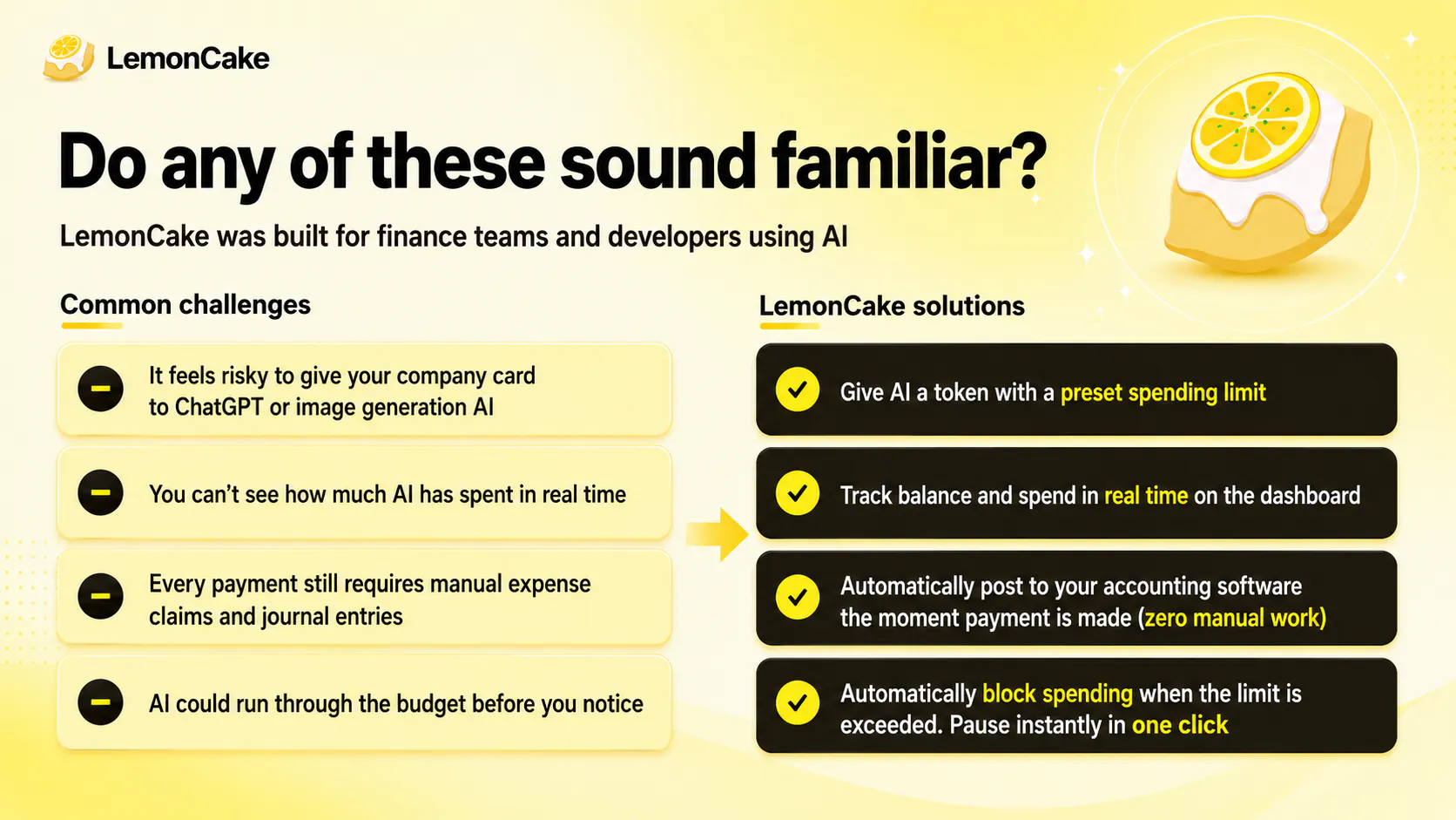 LEMON Cake —Payment layer for AI agents gallery image