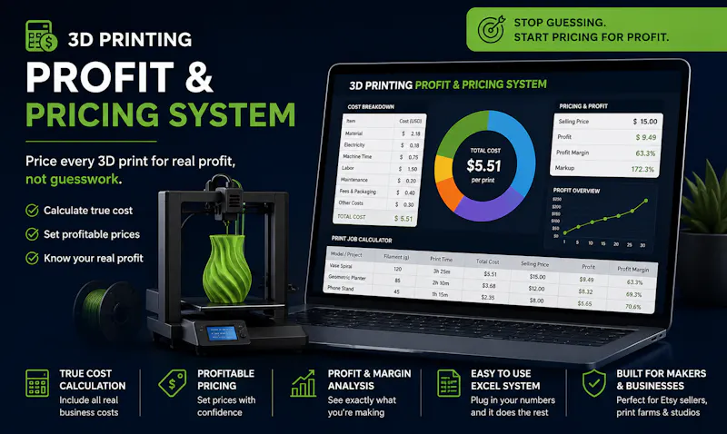 3D Printing Profit & Pricing System screenshot 1