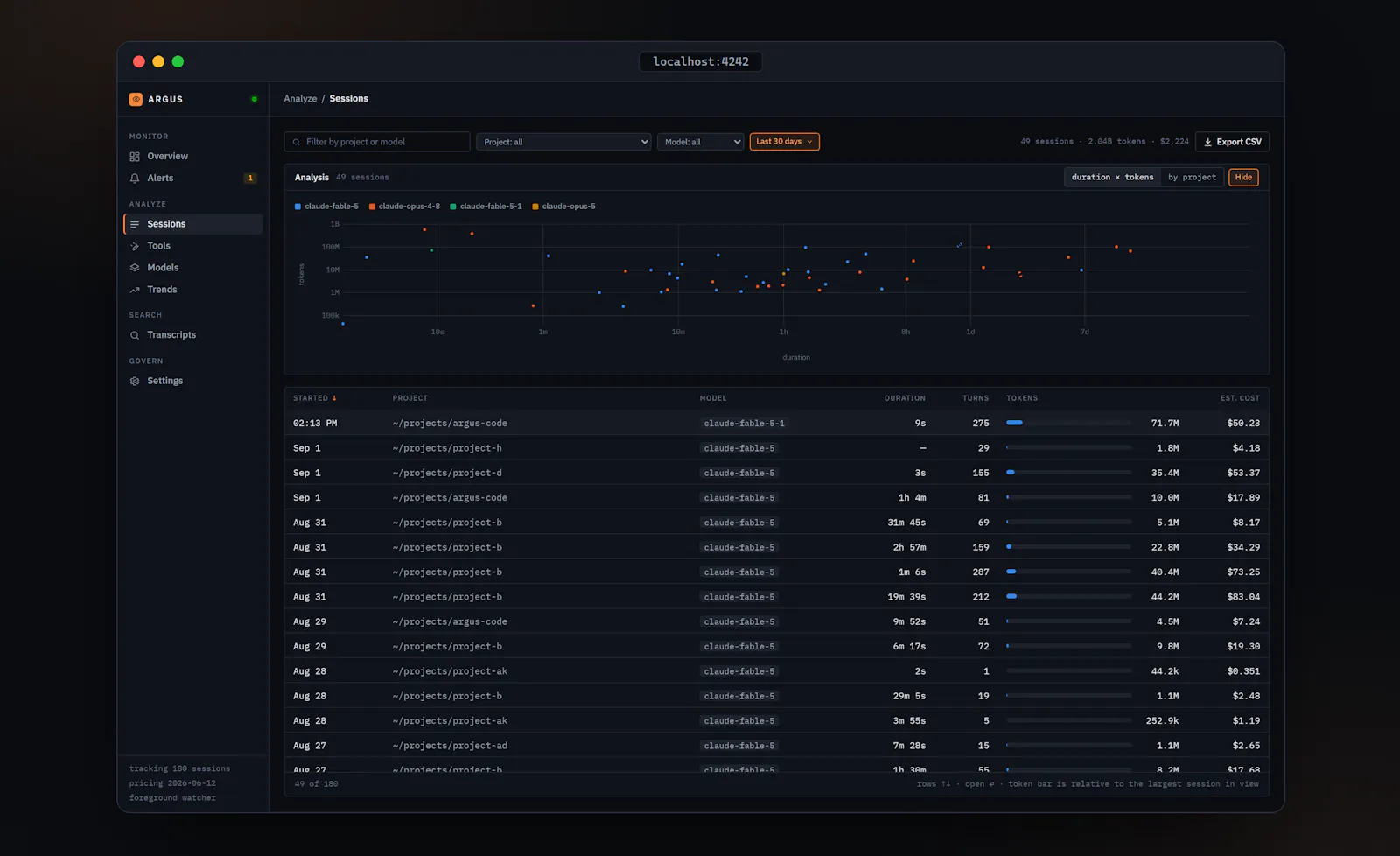 Argus screenshot 2