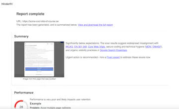 Hinderfri - free website audit gallery image