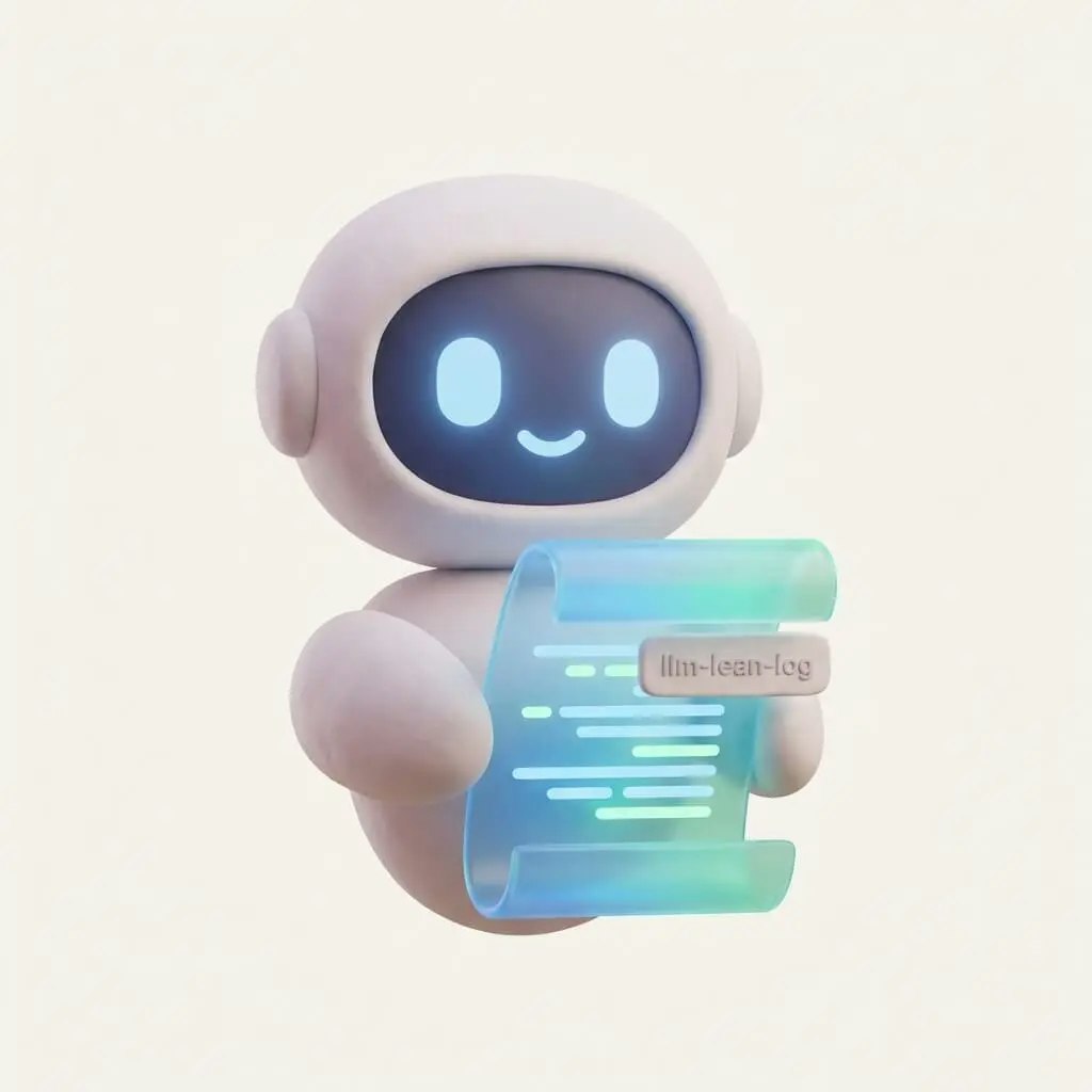 llm-lean-log - Product Hunt launch logo and brand identity