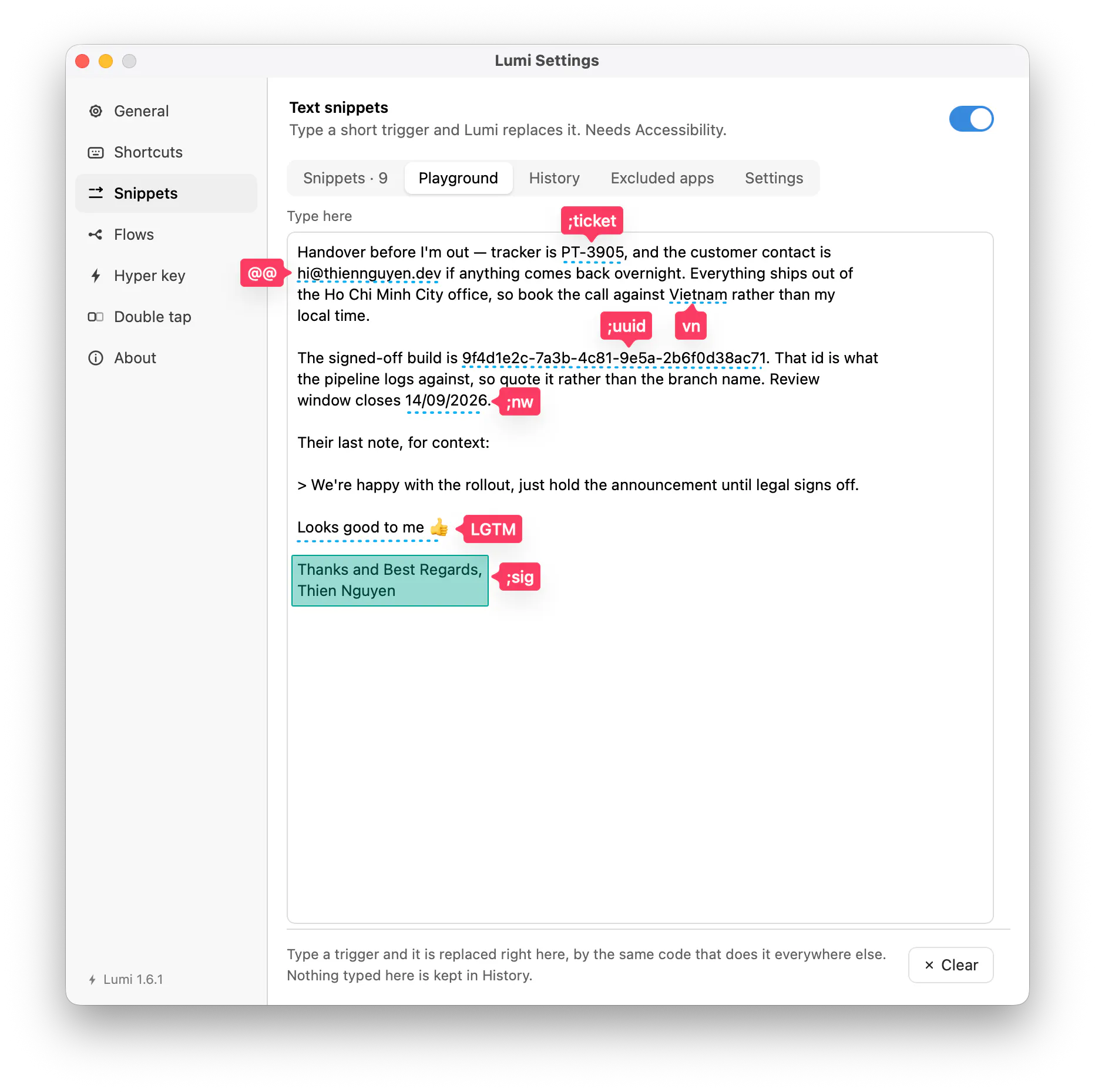 Lumi screenshot