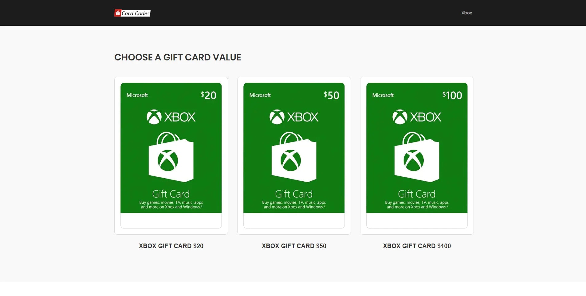 Xbox free deals xbox live codes