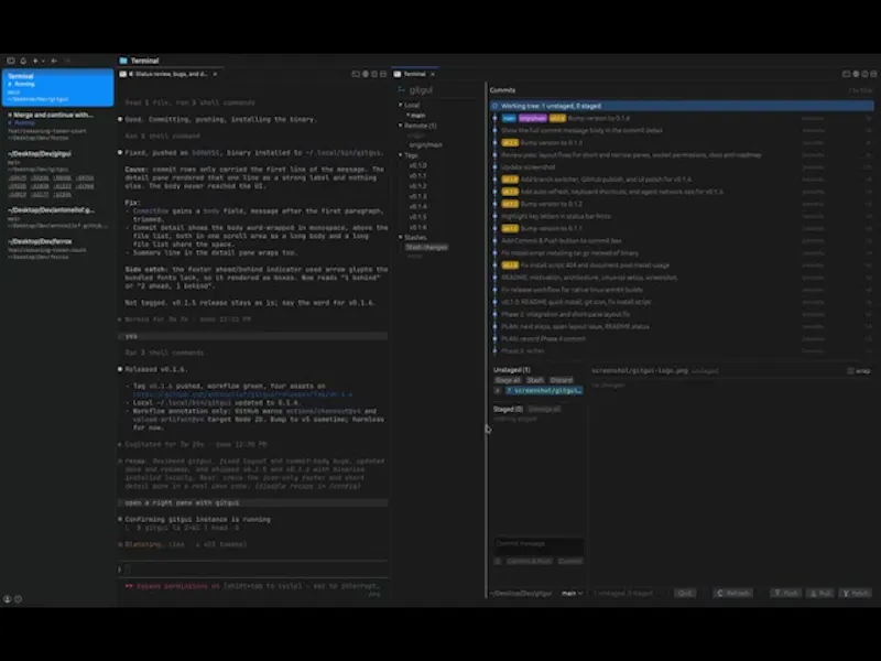 GitGui screenshot 1 (video preview)