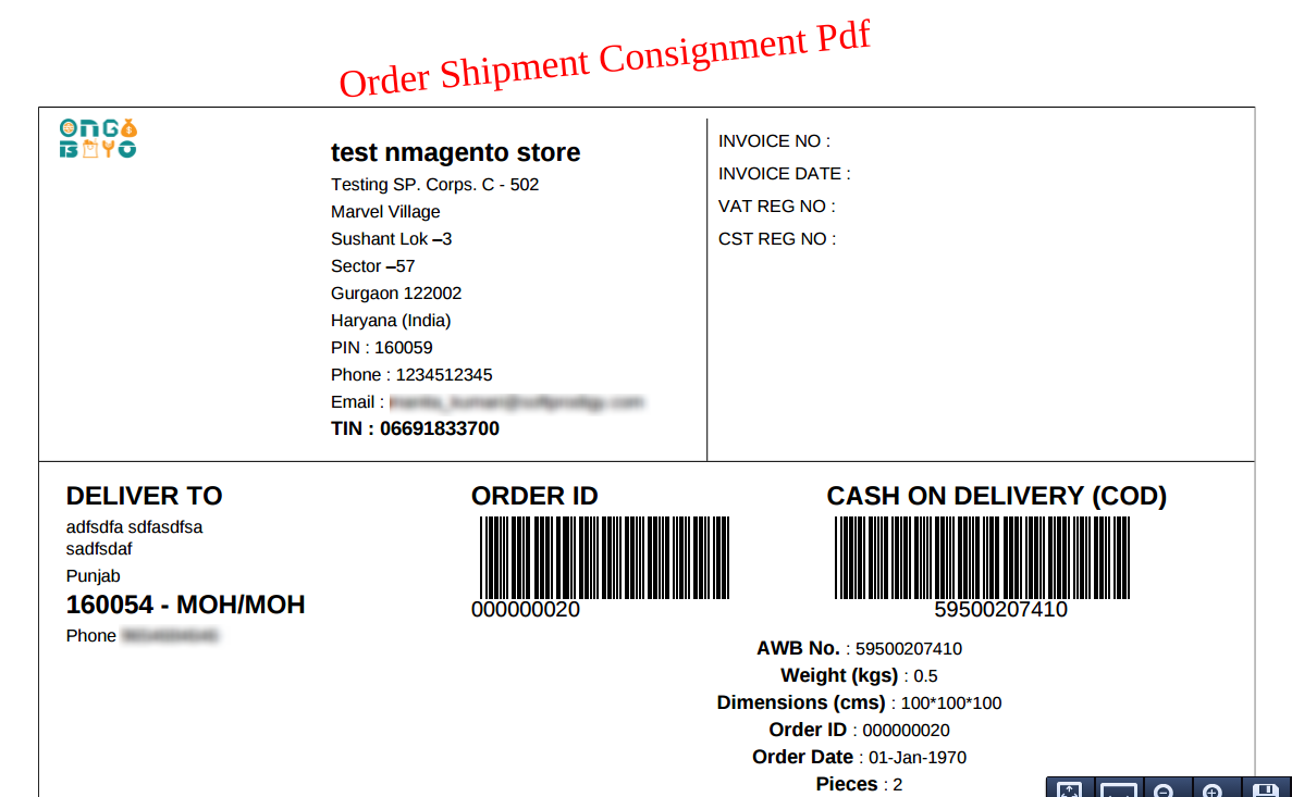 Blue Dart Shipping Extension Magento 2.0 Medien 1