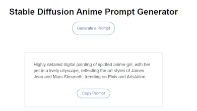 Stable Diffusion Anime Prompt Generator gallery image