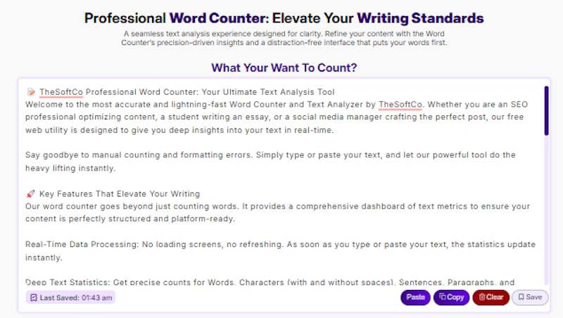 TheSoftCo Word Counter screenshot 3