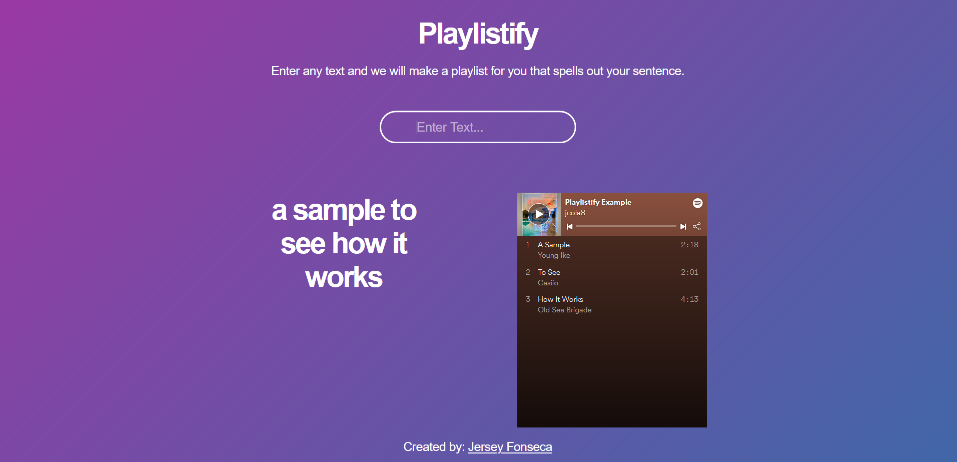 Playlistify gallery image