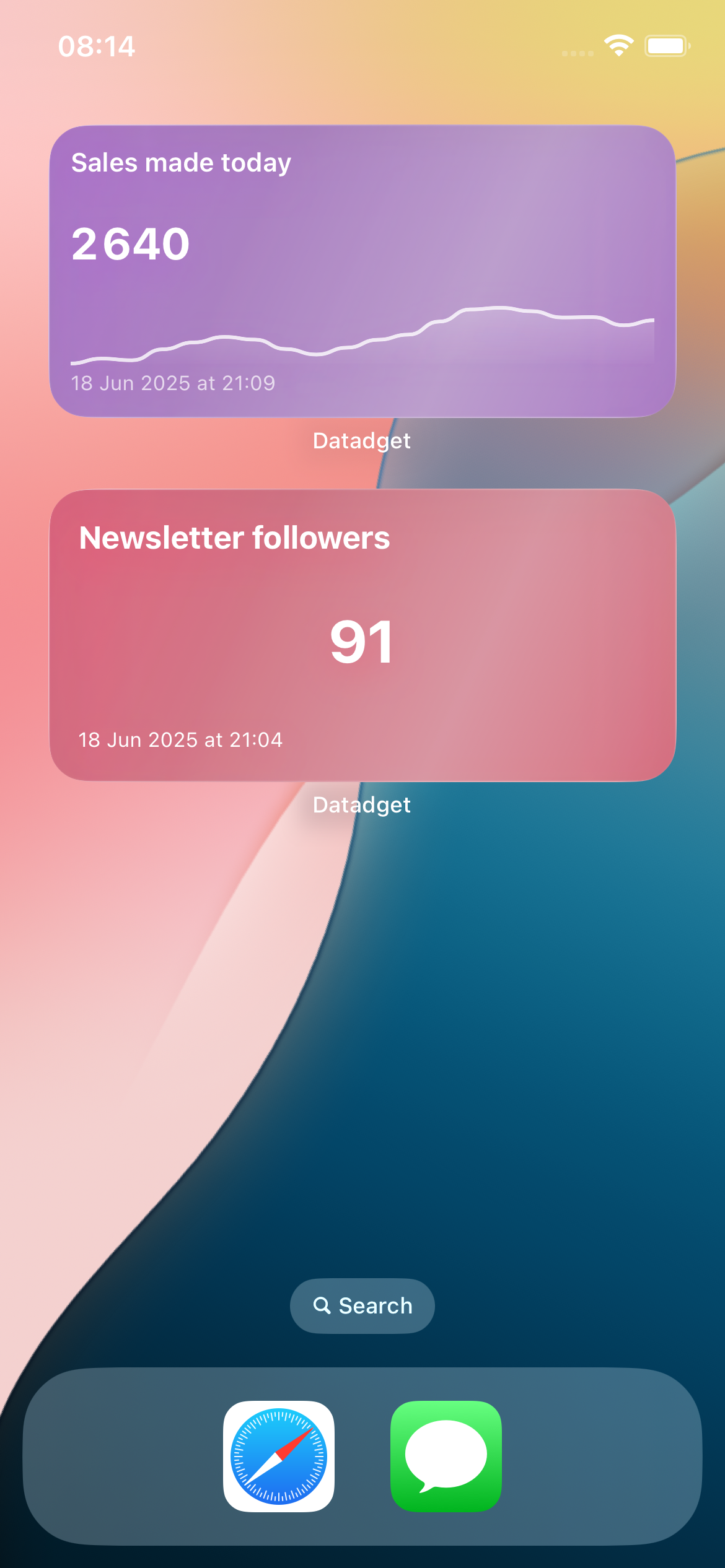 Media Iklan data - Data API anda sebagai widget iOS 1