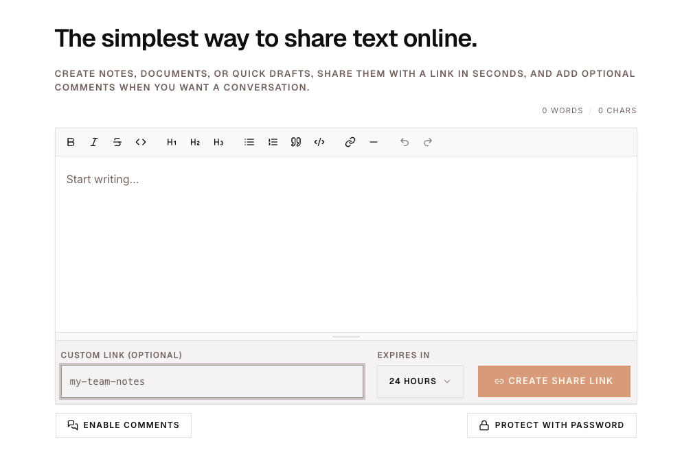 Sharetext gallery image